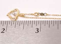 Petite Diamond Heart Pendant Necklace in 14K Yellow Gold