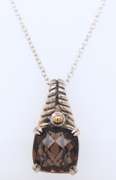 Stylish Effy Smokey Quartz Sterling Silver Necklace