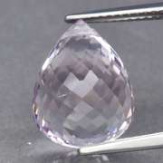 Stunning drilled 9.06ct briolette cut Amethyst