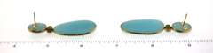 Exotic 18k Yellow Gold Aquamarine Earrings