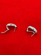 14K WHITE GOLD AND DIAMOND EARRINGS