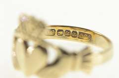 9K Yellow Gold Irish Claddagh Traditional Celtic Loyalty Ring