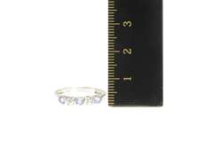 14K White Gold Tanzanite Diamond Accent Classic Wedding Band Ring