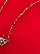 14K TRI COLOR GOLD NECKLACE WITH CENTER PIECE