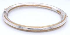 Simple but Elegant 14kt Yellow & White Gold Bangle