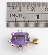 Nice Amethyst and Diamond Pendant