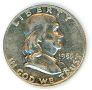 1955 Franklin Silver Half Dollar