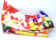 Christian Loubouton Satin Bow Multi Color Clutch