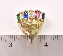 Beautiful Native American Inspired Ring in Yellow Gold