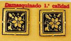 Vintage Spanish Damascene Bangle & Earrings