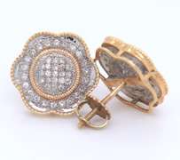 Fabulous Yellow Gold Diamond Earrings