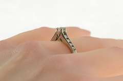 14K White Gold 0.53 Ctw Marquise Diamond Engagement Ring