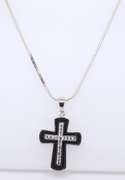 Vintage Sterling Silver Cubic Zirconia Pendant on Chain