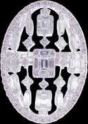 Intricate Diamond Puzzle 18k White Gold Ring
