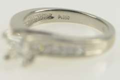 Platinum 1.31 Ctw Princess Cut Diamond Engagement Ring