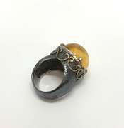 Byzantines Style large round statement Ring