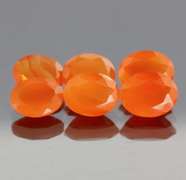 Vivid orange 13.06ct untreated oval cut Carnelian set
