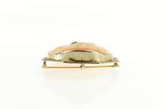 14K White Gold Victorian Diamond Carved Lady Cameo Pendant/Pin