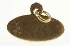 10K Yellow Gold Harris Teeter Grocery Store Oval Charm/Pendant