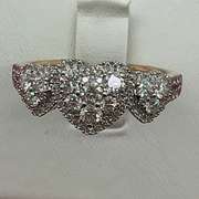 LADIES 14K GOLD AND DIAMOND HEART RING
