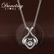 Guardian of love platinum over 925 Silver Pendant