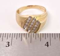 Magnificent Men's Diamond Ring in Yellow Gold