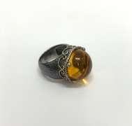 Byzantines Style large round statement Ring