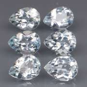 Glittering 7.75ct UNHEATED whisper blue Topaz set