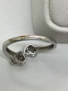 LADIES 14K WHITE GOLD AND DIAMOND HEART RING