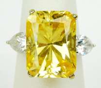 Glamorous Jolie Gabor Sterling Cocktail Ring, Size 6