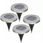 4PCS 4LED Solar Ground Lights Floor Decking Patio