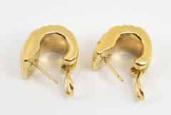 Stylish J Hoop Omega Back Earrings