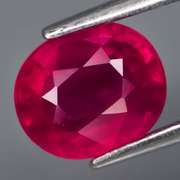 Fantastic 1.78ct oval cut rich blood red Ruby