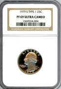 1979-S Type 1 Washington Quarter in NGC PF69 Ultra Cameo