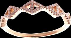 Stunning 18k Rose Gold Diamond Studded Ring