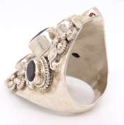 Vintage Sterling Silver Garnet Ring