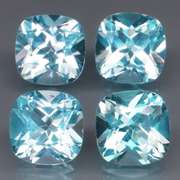 Large 10.08ct vivid blue cushion cut Topaz set