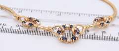 Vintage 2ctw Sapphire & Diamond Necklace, 14k