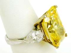 Glamorous Jolie Gabor Sterling Cocktail Ring, Size 6