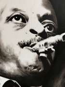 Black and White Contemporary Jazz Painting
