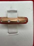LADIES 14K ROSE GOLD AND DIAMOND BAND