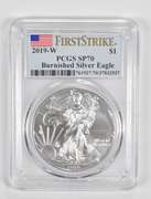 SP70 2019-W American Burnished Silver Eagle First Strike - Graded PCGS
