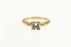 14K Yellow Gold Vintage NOS 1950's 4.5mm Engagement Setting Ring
