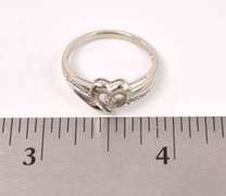Darling Diamond Heart Ring in White Gold