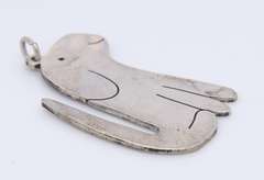 Vintage Sterling Silver Dog Pendant Charm