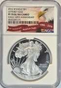 Scarce Lettered Edge 2016-W NGC PF70 ULTRA CAMEO $1 Eagle