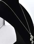 White Crystal Cross Necklace