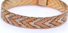 STERLING SILVER AND GOLD MESH BRACELET