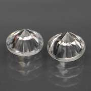 High grade 2.48ct pure white Zircon set