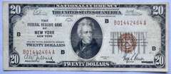 $20 Series of 1929 National Currency Note